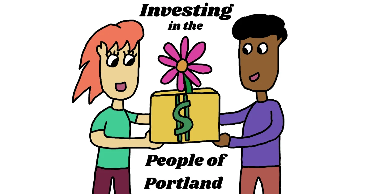 Illustration representing Portland's local economy and small businesses